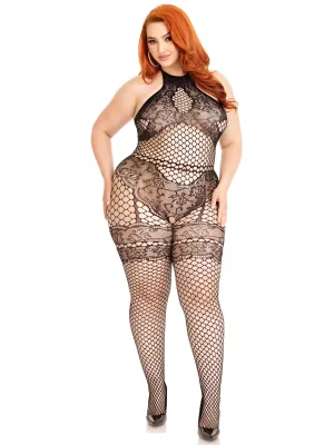 All About You Bodystocking - 1x/2x - Black