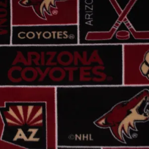 Arizona Coyotes - NHL Fleece Print - Squares