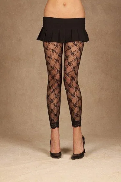 Black Lace Leggings - One Size and Queen Available