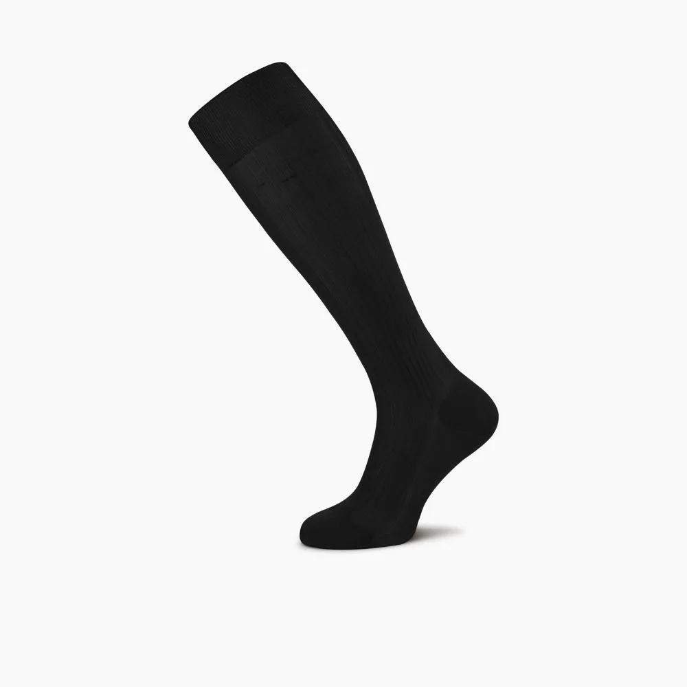 Black Long Silk Socks