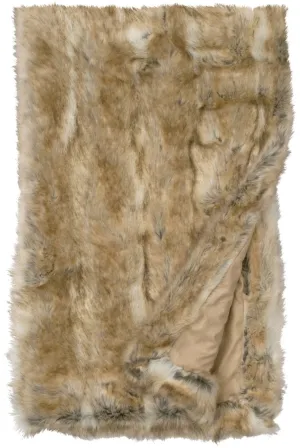 Canadian Stone Fox Faux Fur Throw