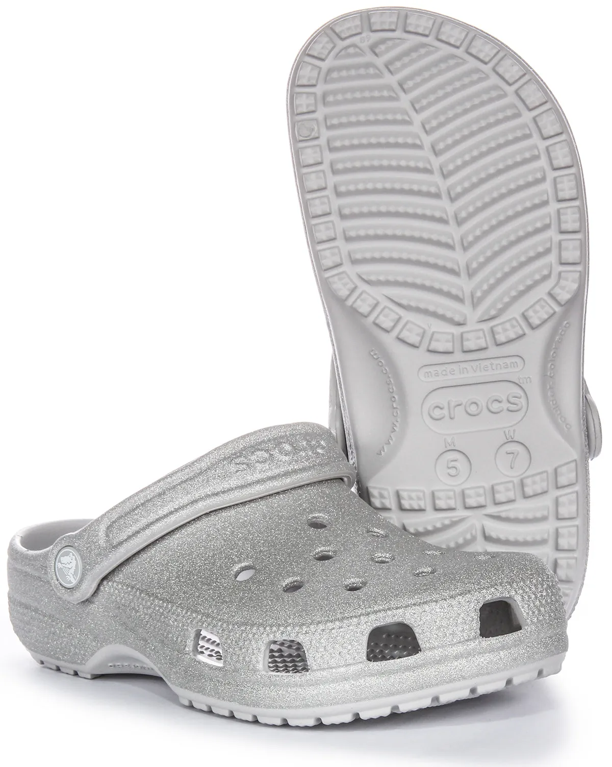 Crocs Classic Glitter In Silver