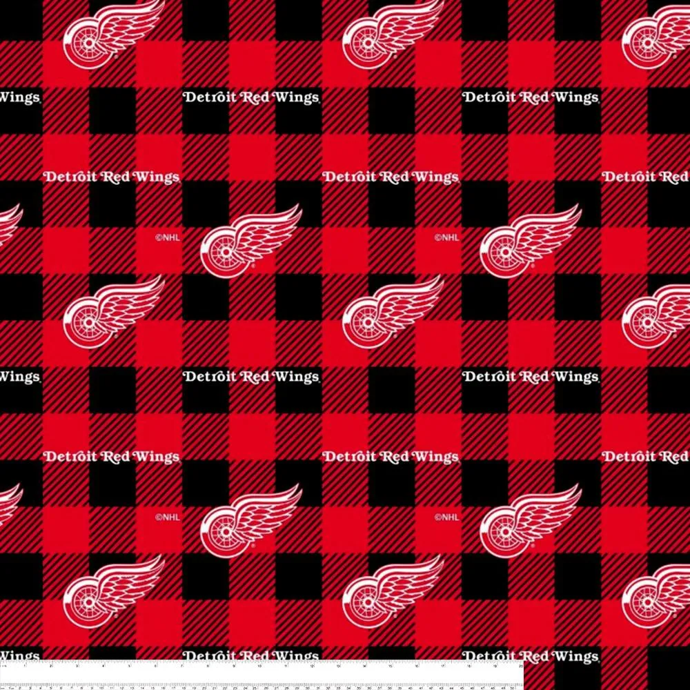 Detroit Red Wings - NHL Fleece Print - Plaid