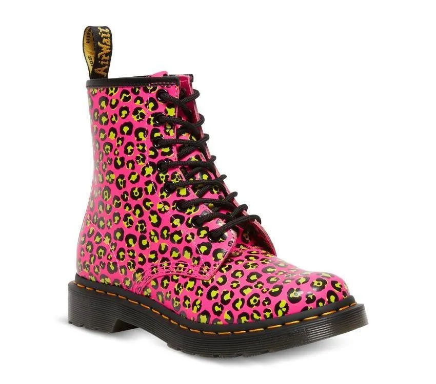 Dr Martens 1460 Loud Smooth Leopard Clash Pink Boot