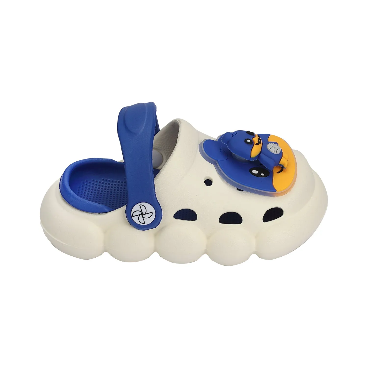 Duck Applique Back Strap Closure Clogs - Blue