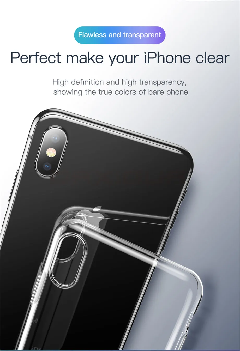 Esamday Luxury Clear Soft iPhone Case