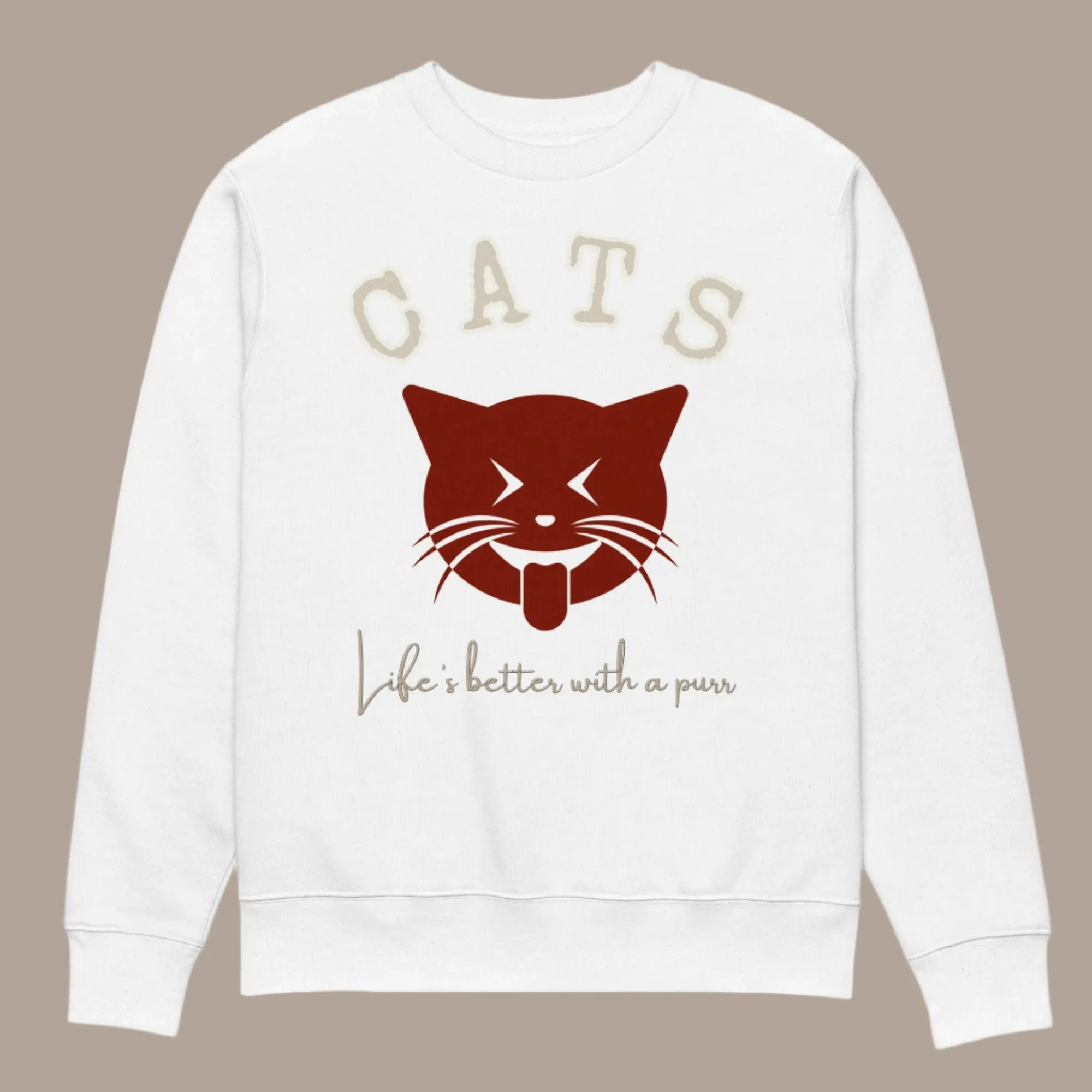 Ethical Cat Lover Apparel: Organic Cotton Sweatshirt