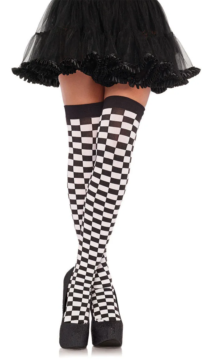 Eye Catching Checkered Stockings