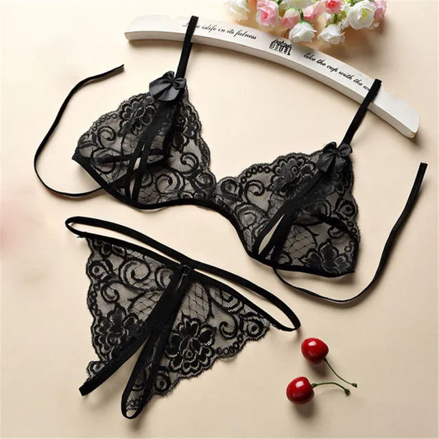 Fantasias Sexy Lace Lingerie Sexy Hot Erotic Costumes Women's Transparent Sex Underwear Nightwear Female Temptation Sex Clothes