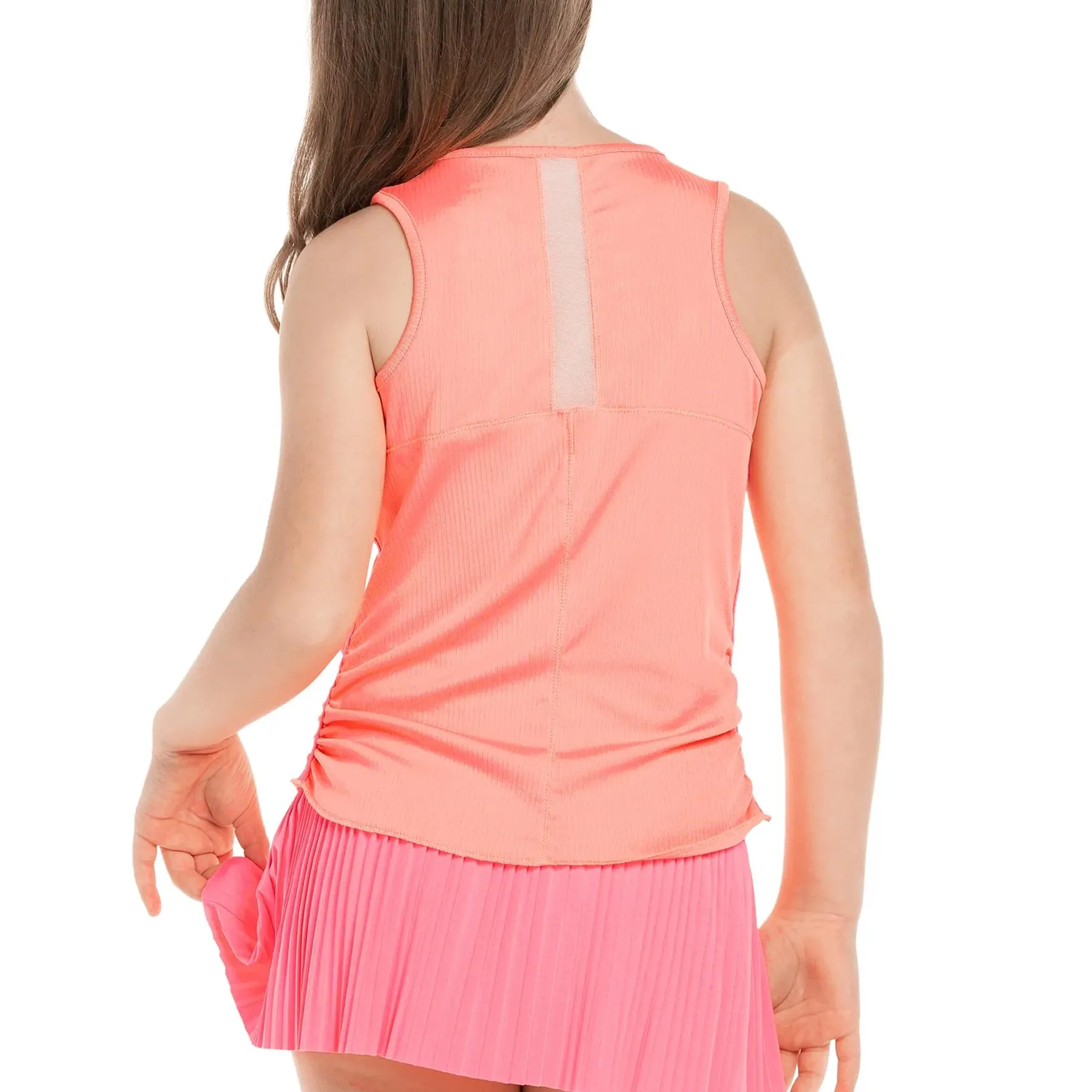 Girls' Lightweight Rib Tennis Tank Flamingo