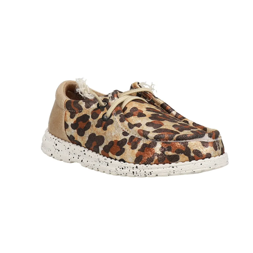 Hang Loose Leopard Slip On Flats (Little Kid)