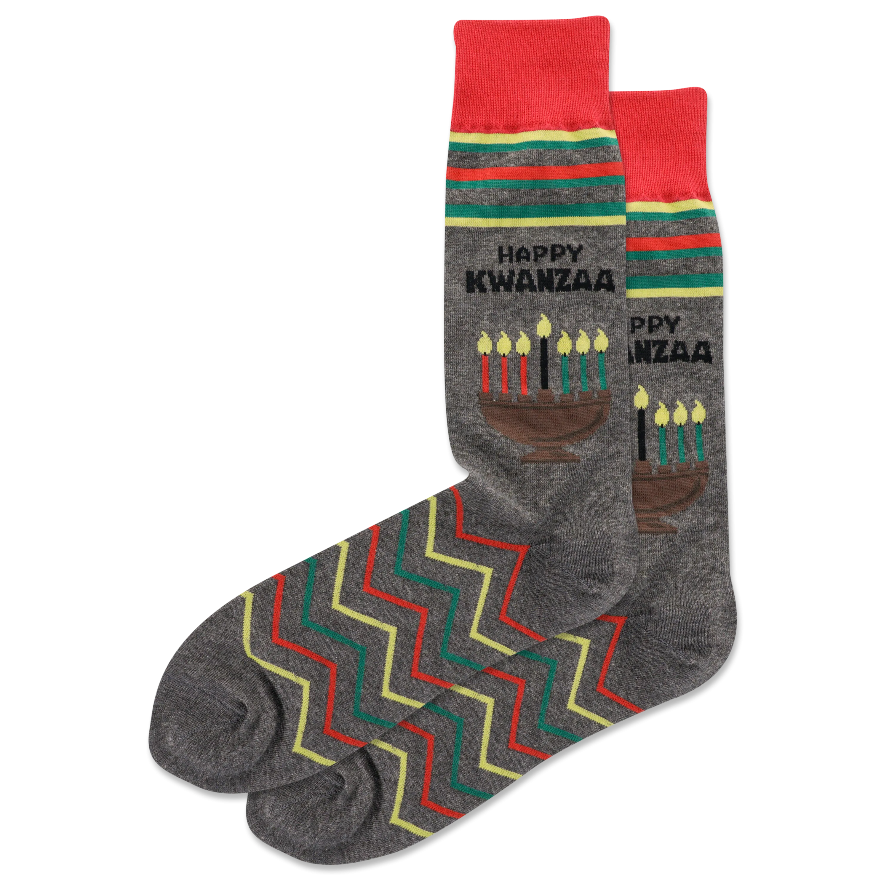 HOTSOX Men's Happy Kwanzaa Crew Socks