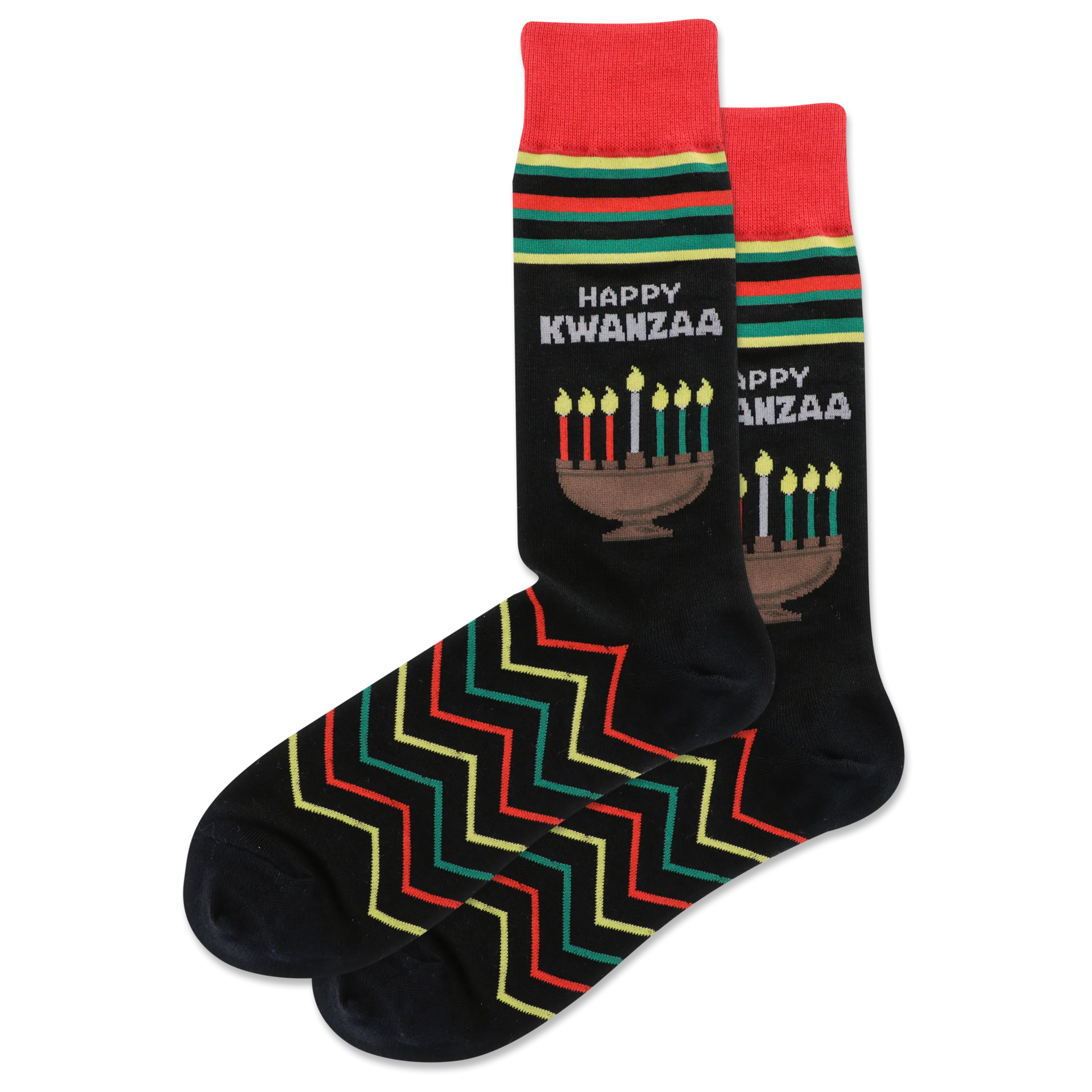 HOTSOX Men's Happy Kwanzaa Crew Socks