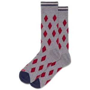 HOTSOX Men's Mini Argyle Crew Socks