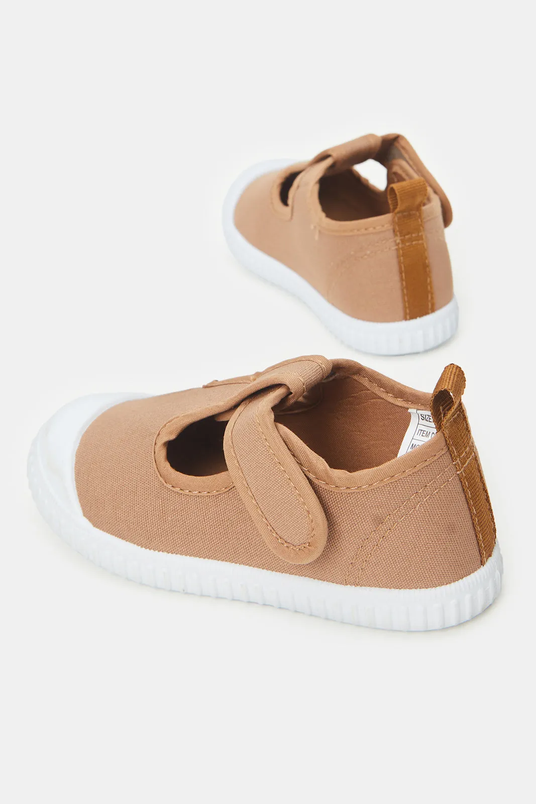 Infant Boys Brown Velcro Pump