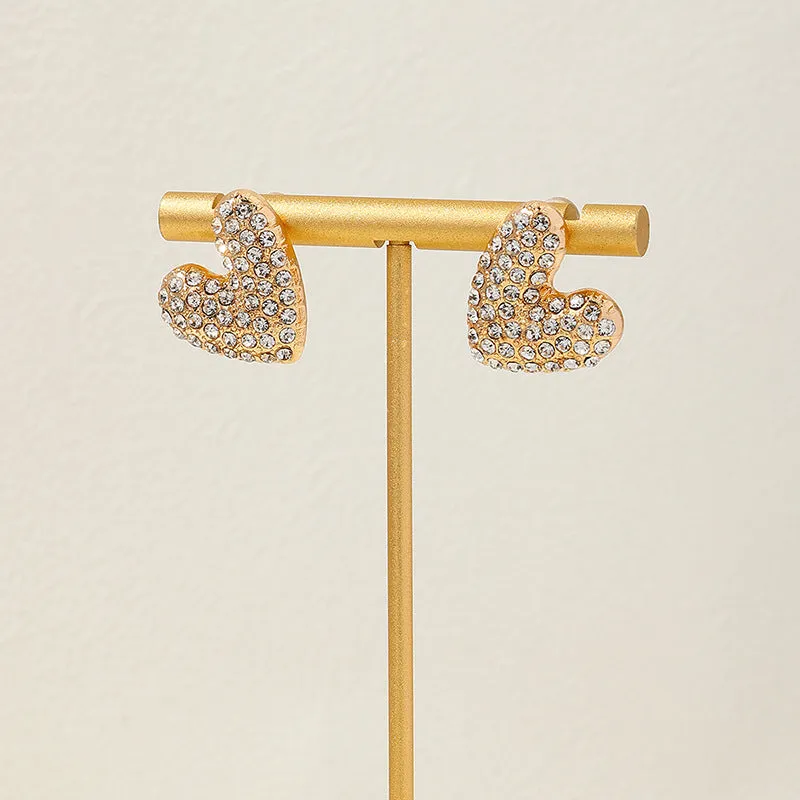 Luxurious French-inspired Rhinestone Earrings for Elegant Women