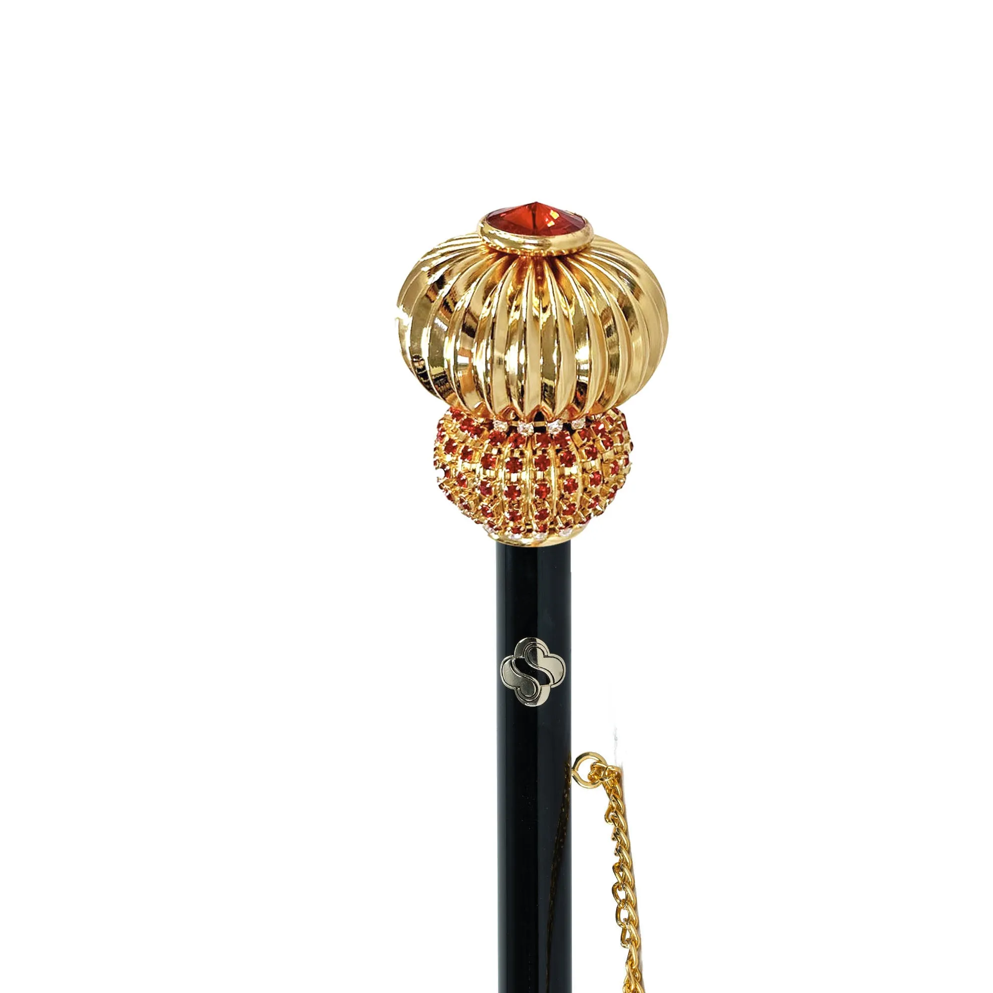 Luxurious Jeweled Shoehorn with Red Crystals