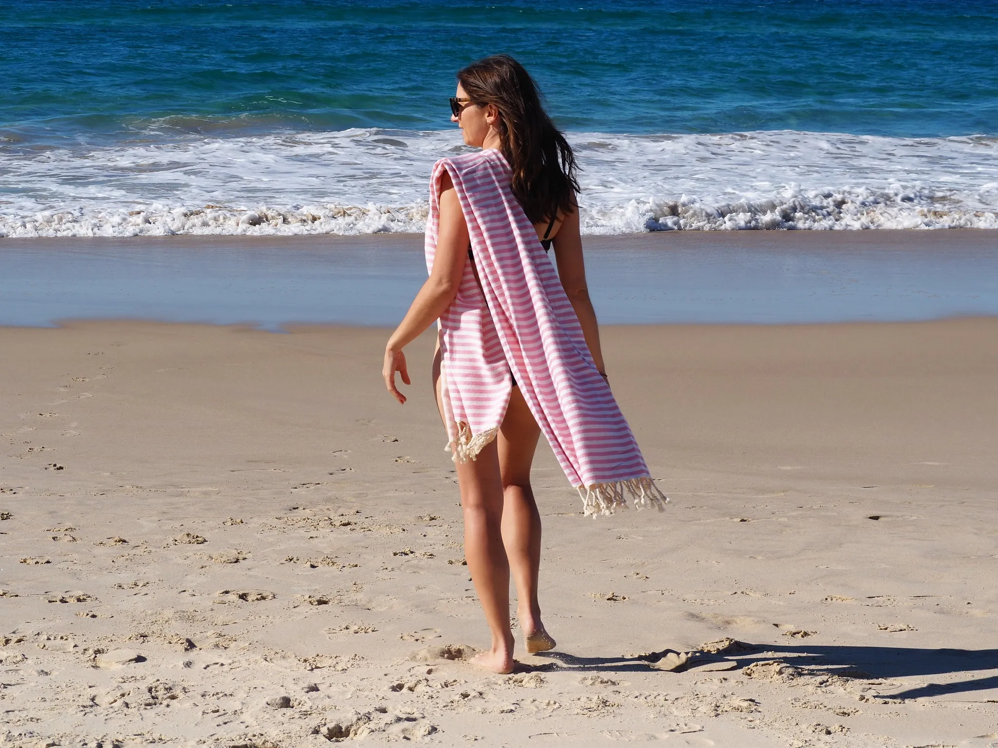 Luxurious Quick Drying Turkish Cotton  Beach Towel (100x180cm) - Blush