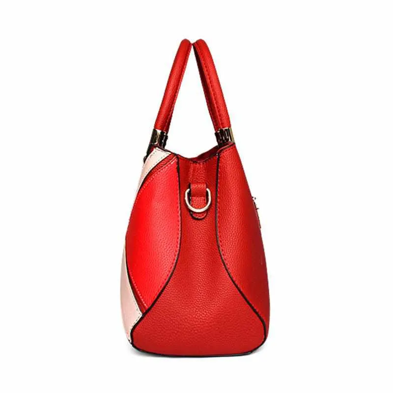 Luxury Multi Color Handbags - Soft PU Leather Tote Bag