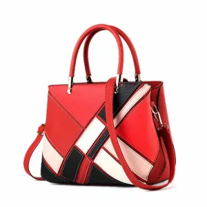 Luxury Multi Color Handbags - Soft PU Leather Tote Bag