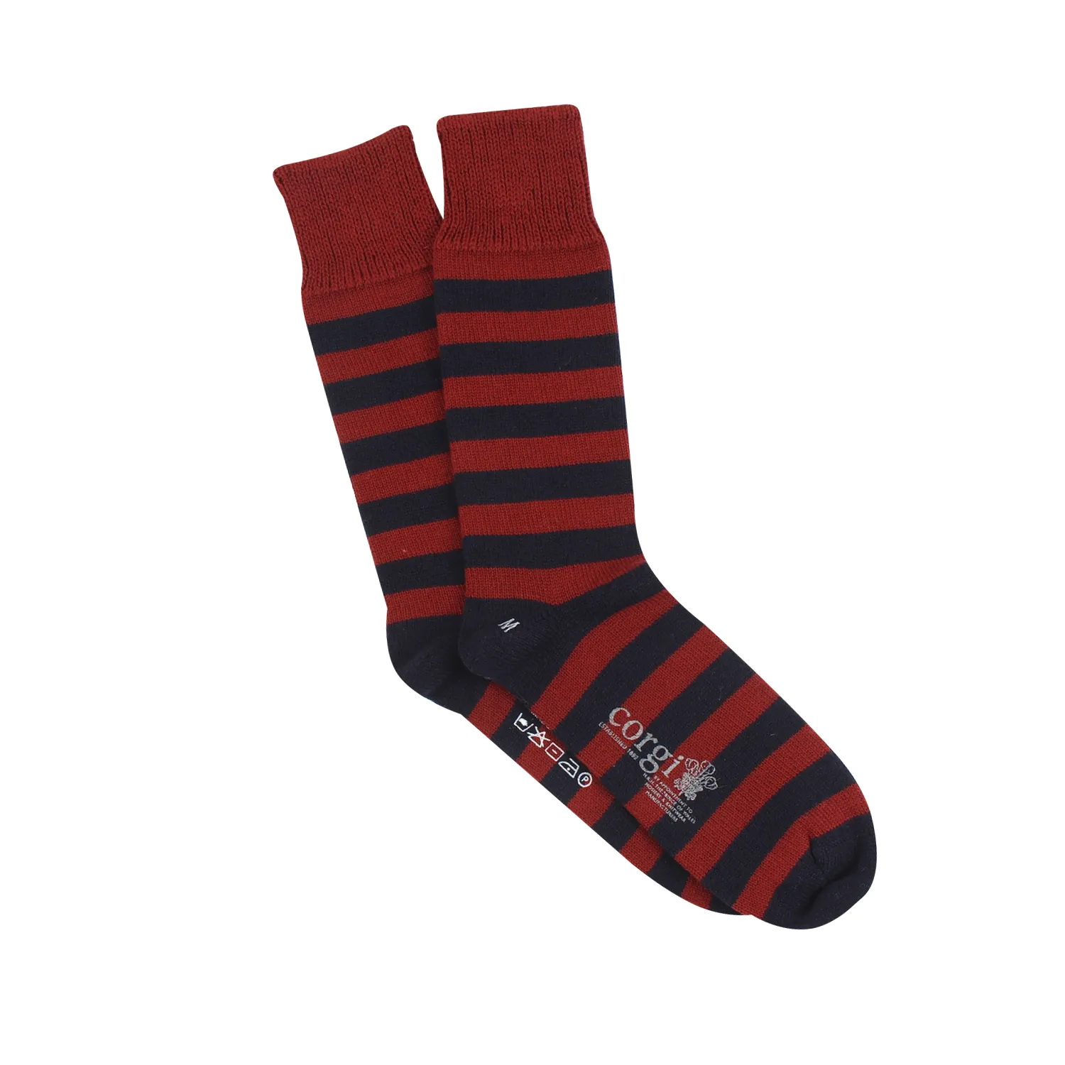 Men's Striped Cashmere Blend Socks