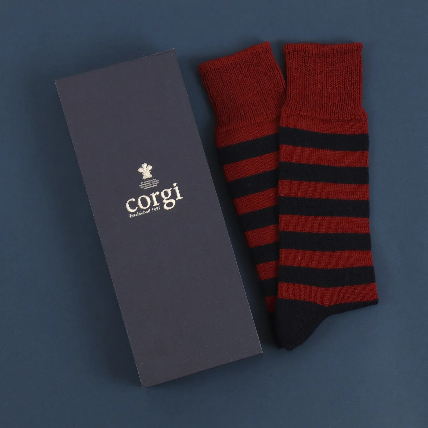 Men's Striped Cashmere Blend Socks