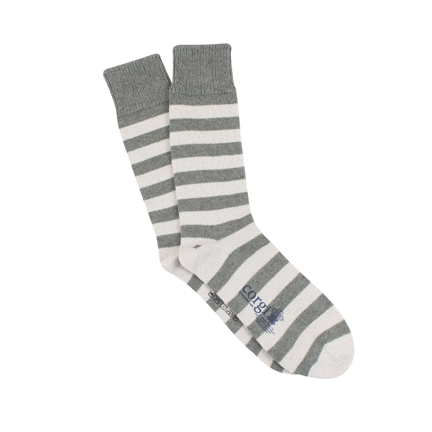 Men's Striped Cashmere Blend Socks