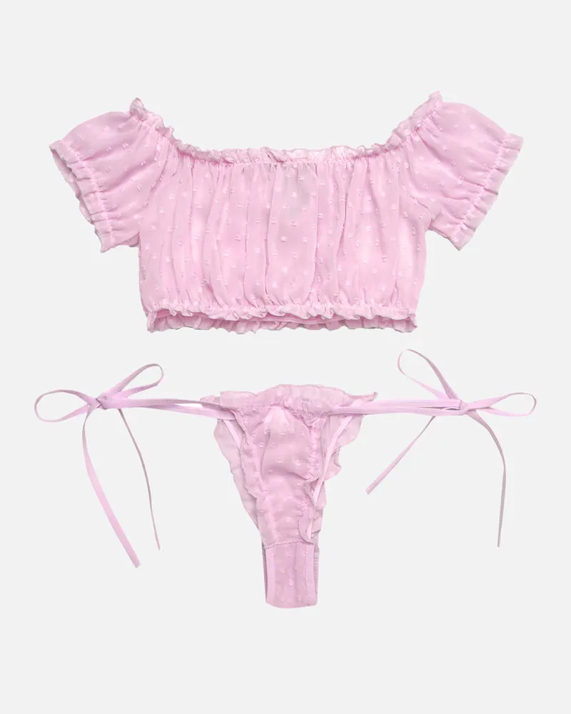 Mesh Butterfly Bra and Panty Set