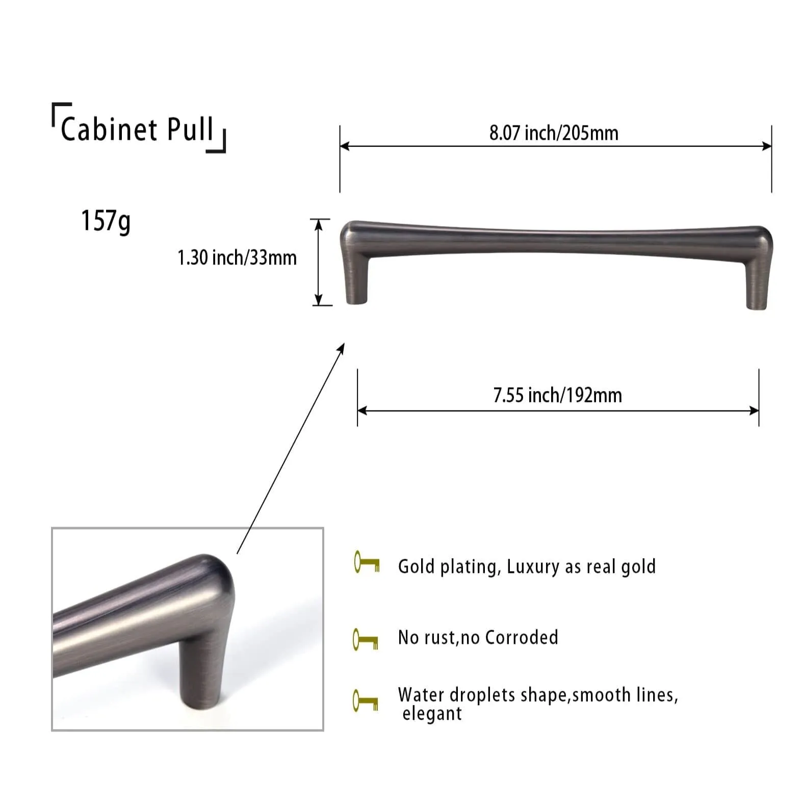 Modern Minimalist Style Drawer Pulls Affordable Luxury Cabinet Pulls