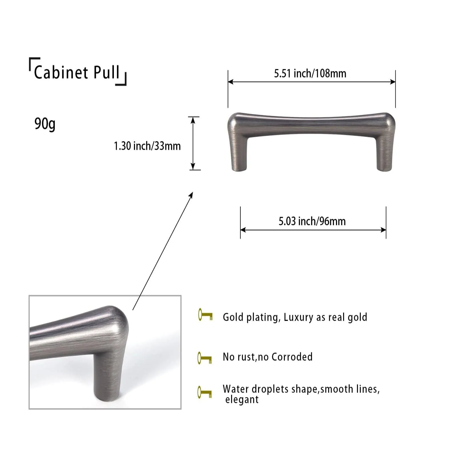 Modern Minimalist Style Drawer Pulls Affordable Luxury Cabinet Pulls