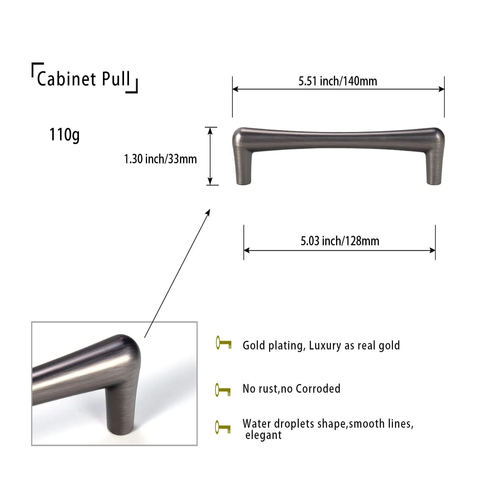 Modern Minimalist Style Drawer Pulls Affordable Luxury Cabinet Pulls