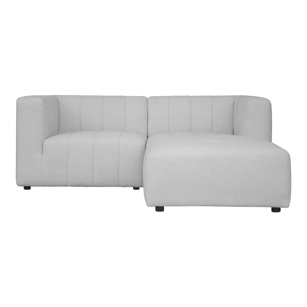 Modular Luxurious Plump Silhouette Upholstery 2Pc Sectional Sofa