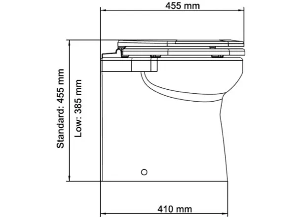 Ocean Luxury Low Soft Close Toilet - 12 or 24V