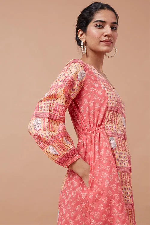 Okhai 'Eclectic' Pure Cotton Hand Block Printed Dress