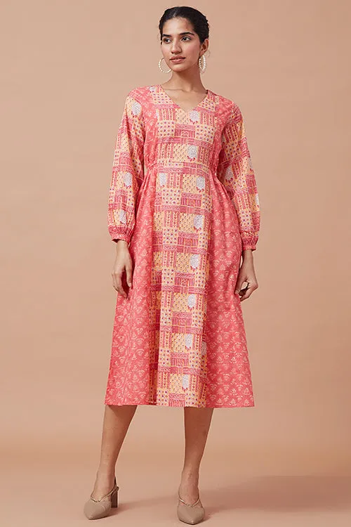 Okhai 'Eclectic' Pure Cotton Hand Block Printed Dress