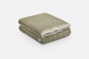 Olive Mooneen Mohair Throw Blanket