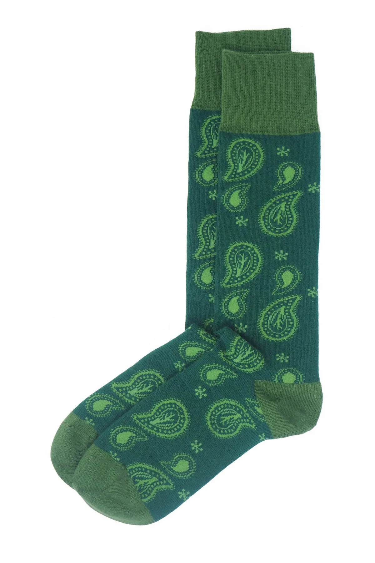 Paisley Men's Socks - Green