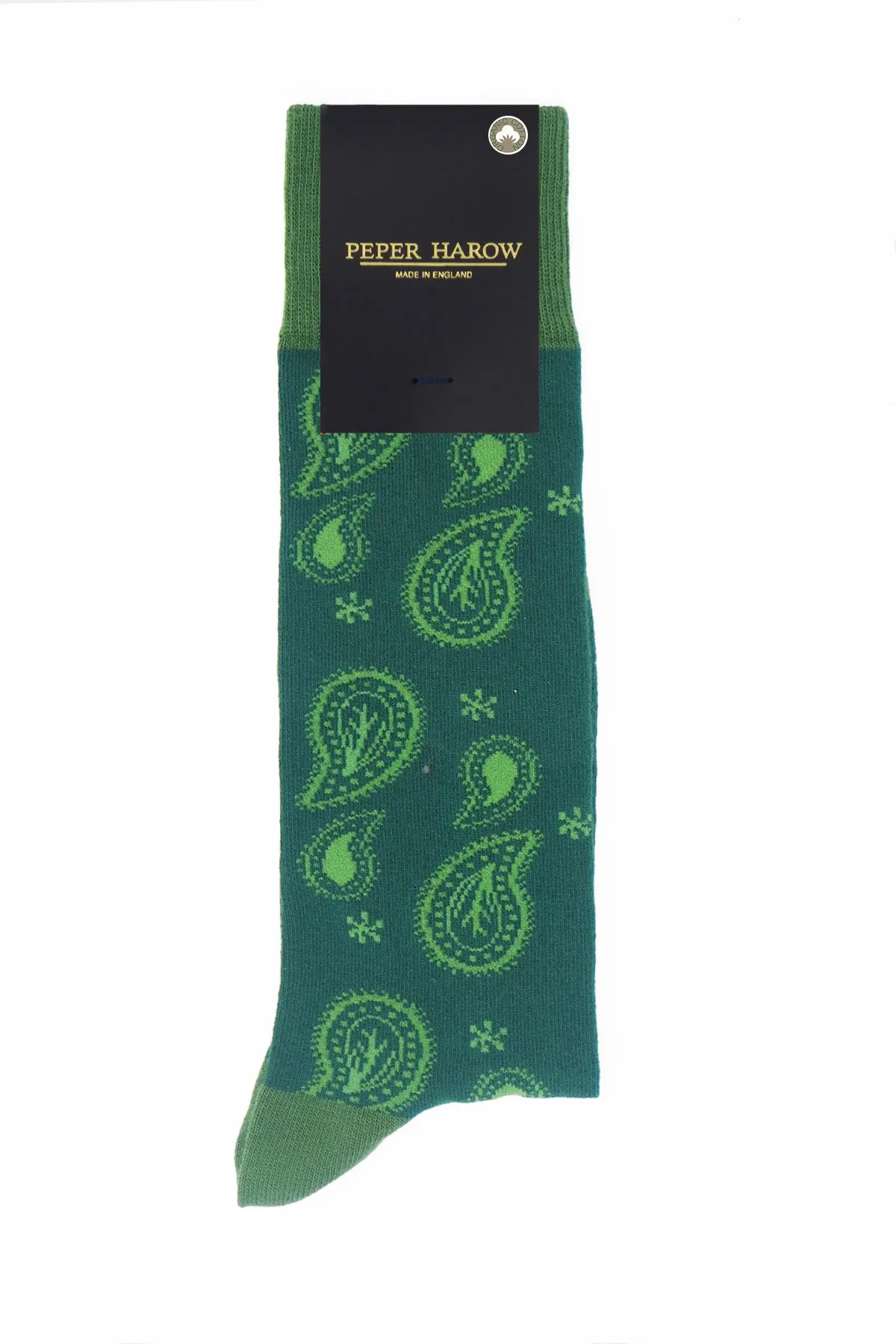 Paisley Men's Socks - Green