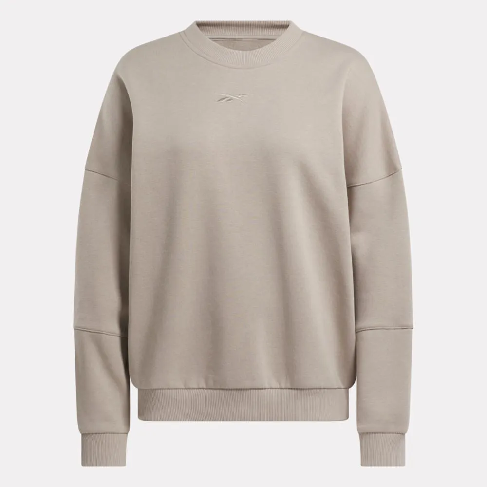 Reebok Apparel Women Lux Oversized Crewneck Sweatshirt ASH