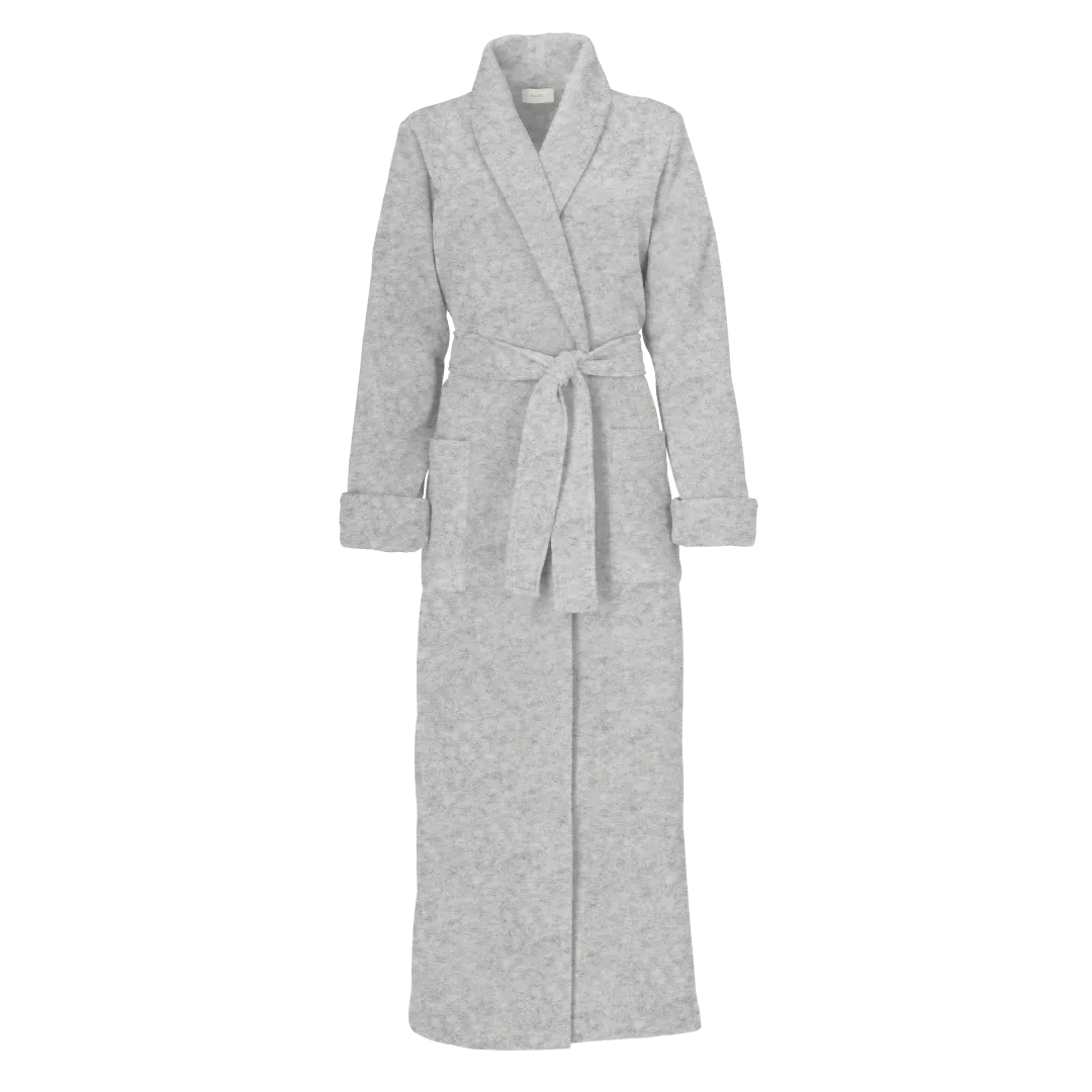 Ruth Luxury Plush Long Robe Grey Chine