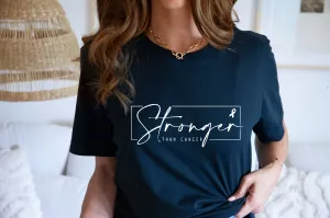 Stronger Than Cancer T-Shirt Navy