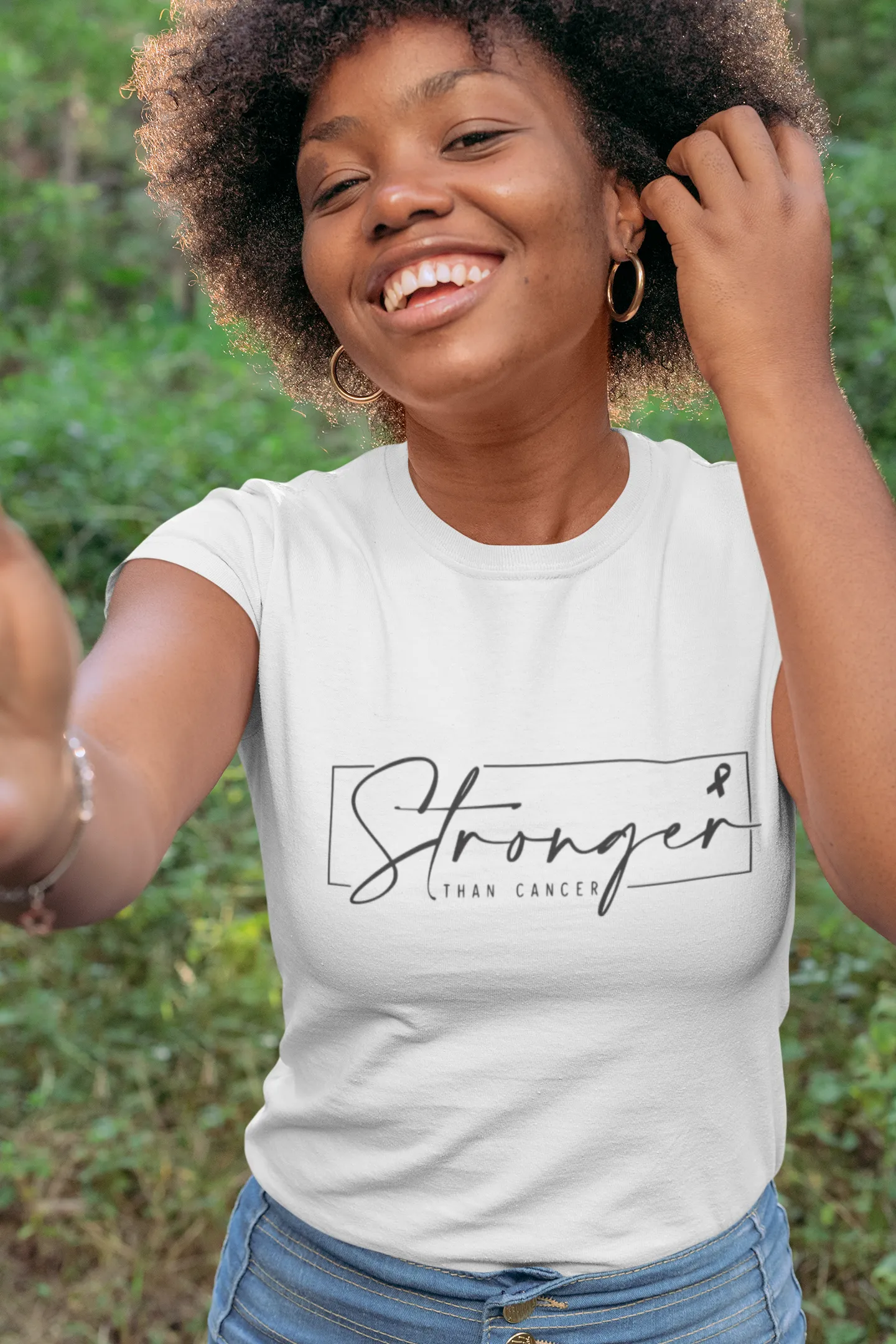 Stronger Than Cancer T-Shirt White