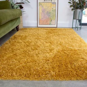 Super Soft Luxury Yellow Shaggy Rug