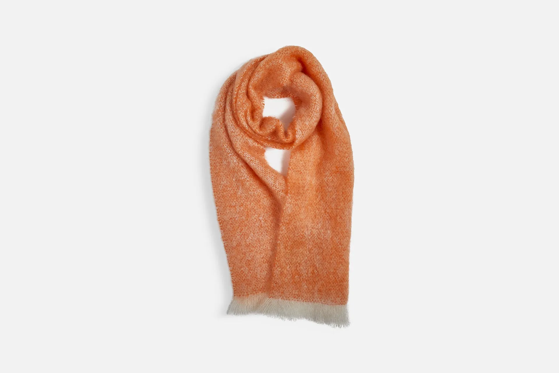 Tangerine Mooneen Mohair Scarf