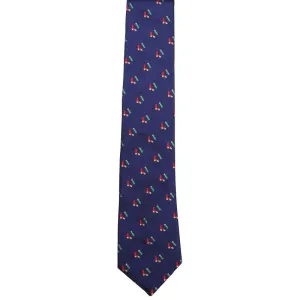 William Powell Luxury Woven Silk Cartridge Tie - Navy