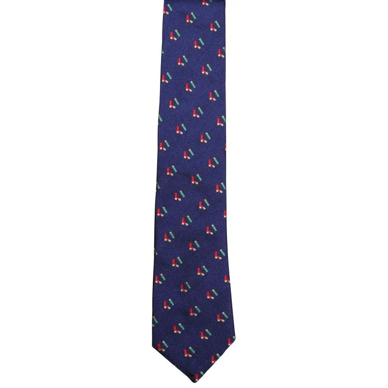 William Powell Luxury Woven Silk Cartridge Tie - Navy