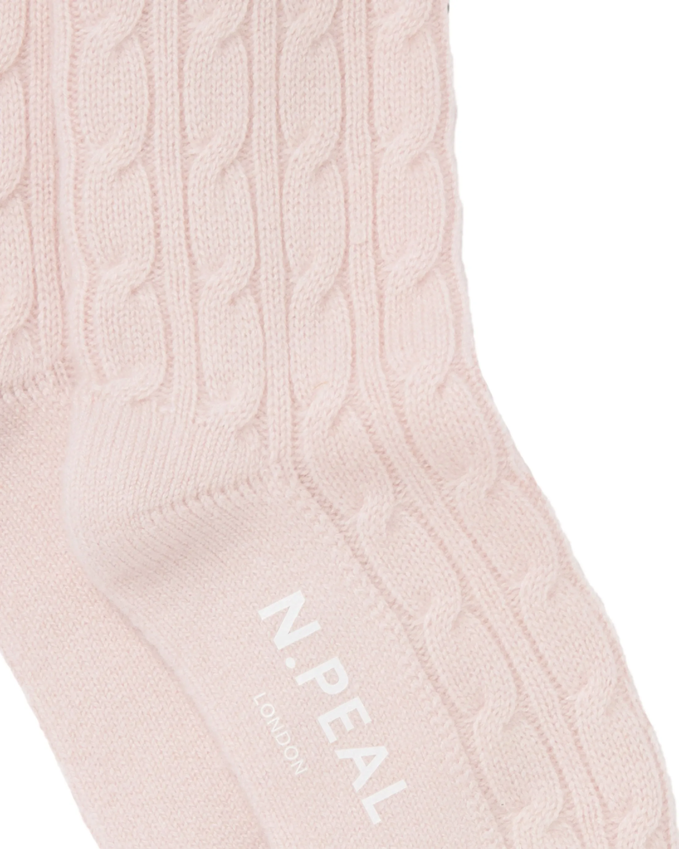 Women's Cable Cashmere House Socks Quartz Pink