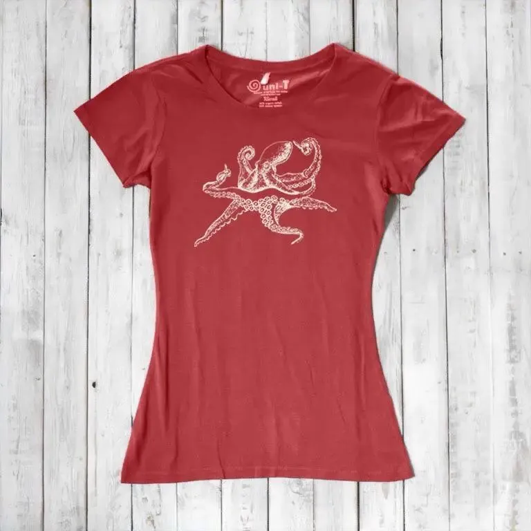 Women's Octopus T-shirt - Stylish Ocean Inspired Apparel